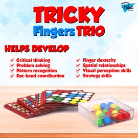 Point Games Therapy Games for Kids, Tricky Fingers Trio, Puzzle Games, Sensory Learning Game, Fun for Entire Family, Ages 4+
