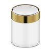 1.5 Liter Mini Trash Can with Lid, Metal Small Tiny