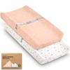 2-Pack Organic Changing Pad Covers for Girl,Boy, Neutral - 100%