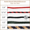 Rope and Cord Solid Braid Multifilament Polypropylene Rope – Choose