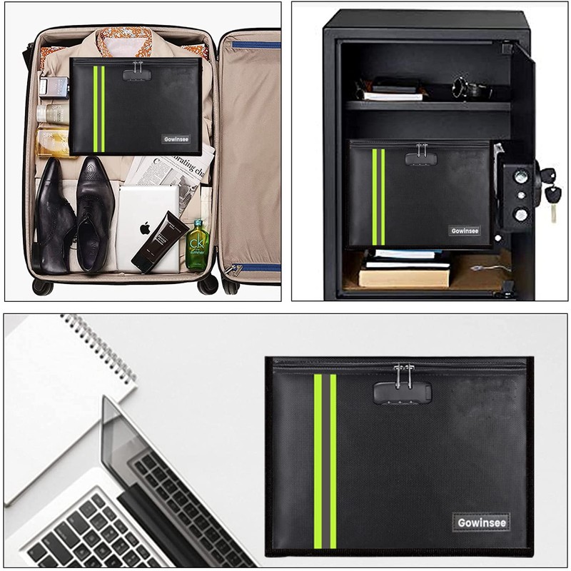 Improved Fireproof and Waterproof Bag Briefcase with Lock (38 x