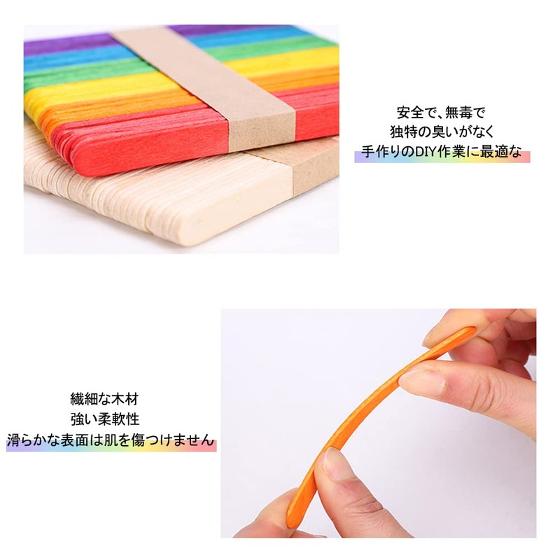DFsucces Wooden Sticks Muddler Ice Sticks, Wooden Ice Sticks, Handmade,