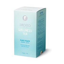 Sirocco Tea - Wellness Tea Pure Power - Organic Green Tea with Mate and Citrus Flavours - 20 Tea Bags