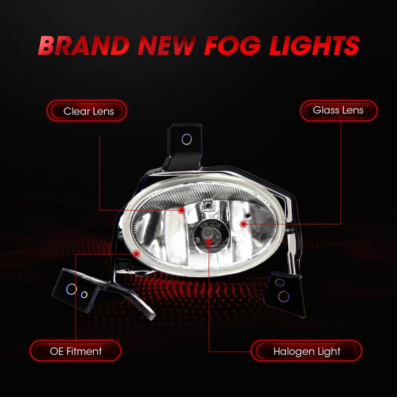 WEZEMLIGHT Fog Lights Assembly Replacement For Honda CRV 2010 2011