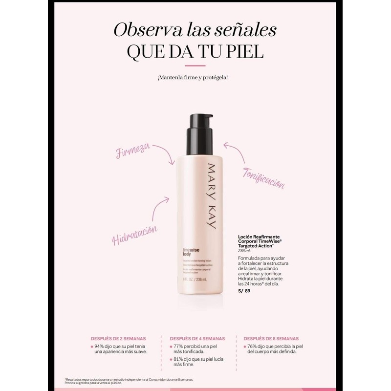 Loción Reafirmante Corporal Targeted-Action TimeWise Body
