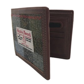 Bifold Harris Tweed Wallet Cards Pouch Money Tartan, Harris Tweed Tartan Gift Idea
