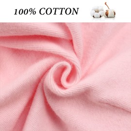 Pesaat Cotton First Hats 0-12 Months Baby Hat Newborn Girls Boys Baby Beanie Newborn Hat with Ears and Band, Summer, Spring, Winter, White + Grey + Pink