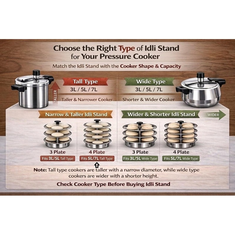 Indian Idli 4 Plates Stainless Steel Idli Stand (12 idly