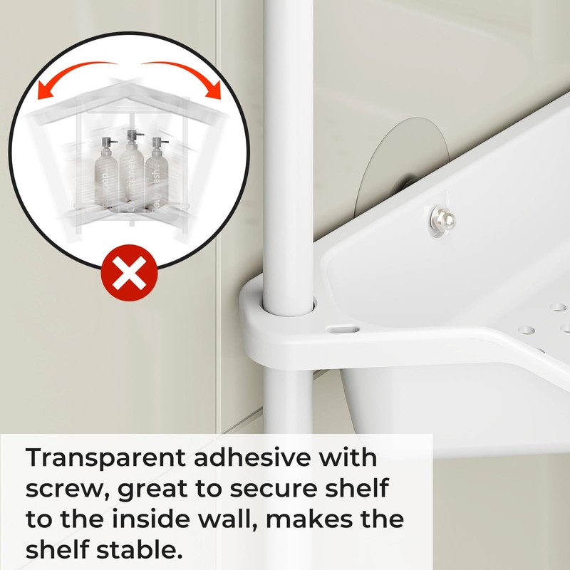 3 Tier Corner Shower Caddy Standing Floor Standing Corner Shower