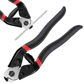 TFUTLT Cable Cutter,7-1/2 In Heavy Duty Wire Rope Cable Cutter Cutting Up to 5/32",Stainless Steel Cable Cutter for Steel Wire,Aluminum and Copper Cables,Railing,Metal Fence,Bike Cables,DIY Projects