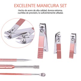 Manicura Set, 23 In 1 Kit de Manicura y Pedicure,HONGHCL Set de Manicura de Acero Inoxidable con Herramientas Remover Cutícula, Kit de Uñas y Pedicure Profesional Herramientas con Caja de Rose Cuero para Manicura y Pedicura Piel Limpia