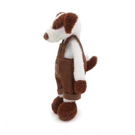 Irresistibly Soft Dog Plush Figure in Charming Corduroy Overalls - A Delightful Addition to Any Plush Collection, Great for Both Kids' Playtime Fun and Cozy Room Aesthetics
