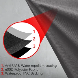 Heavy Duty BBQ Grill Cover for Outdoor Grill, 58 Inch – Waterproof, Weather Resistant, UV & Fade Resistant with Adjustable Straps – Gas Grill Cover for Weber, Charbroil, etc. Charcoal