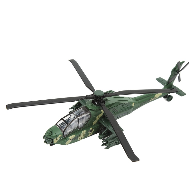 Alloy Copter Model Simulated Lifelike Diecast Pull Back Sound Light
