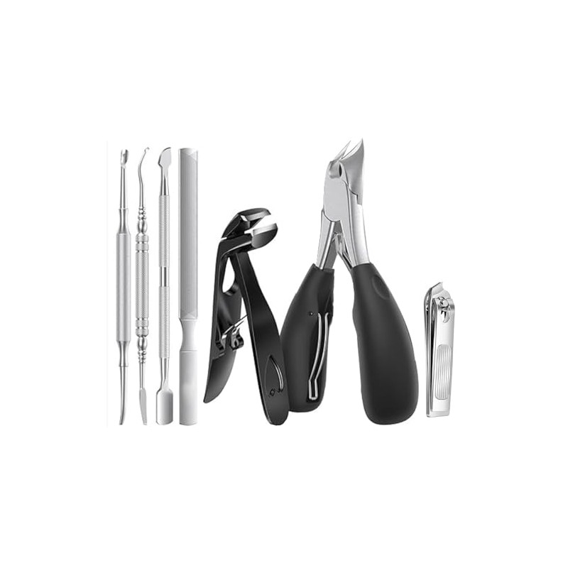 HEYMKGO Toenail Clippers for Thick & Ingrown - Professional Anti-Fling
