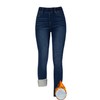 heipeiwa Womens Winter Jeans Fleece Lined Elastic Waist Skinny Jean
