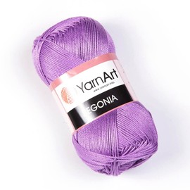 Yarn Art Begonia Yarn 100% Cotton, Pure Premium Soft Cotton Yarn, for Knitting Crochet and Amigurumi, Various Pastel and Shiny Colors Yarn, Baby Yarn, 1.76 Oz (50g) / 185 Yrds (169m) (6309)