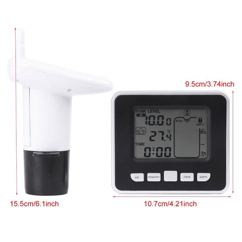 Ultrasonic Water Tank Liquid Depth Level Meter Sensor with Temperature