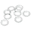 uxcell 30Pcs External Tooth Washers, M8 Steel Zinc Finish External
