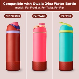 Silicone Boot for Owala Water Bottle 24 oz, Anti-Slip Protective Sleeve for FreeSip/Twist/Flip Stainless Steel Water Bottles Accessories