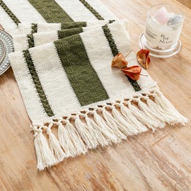Fancy Homi - Camino de mesa de macramé bohemio de 72 pulgadas de largo para decoración del hogar, caminos de mesa de granja con borlas para fiestas, bohemio, rústico, para despedida de soltera