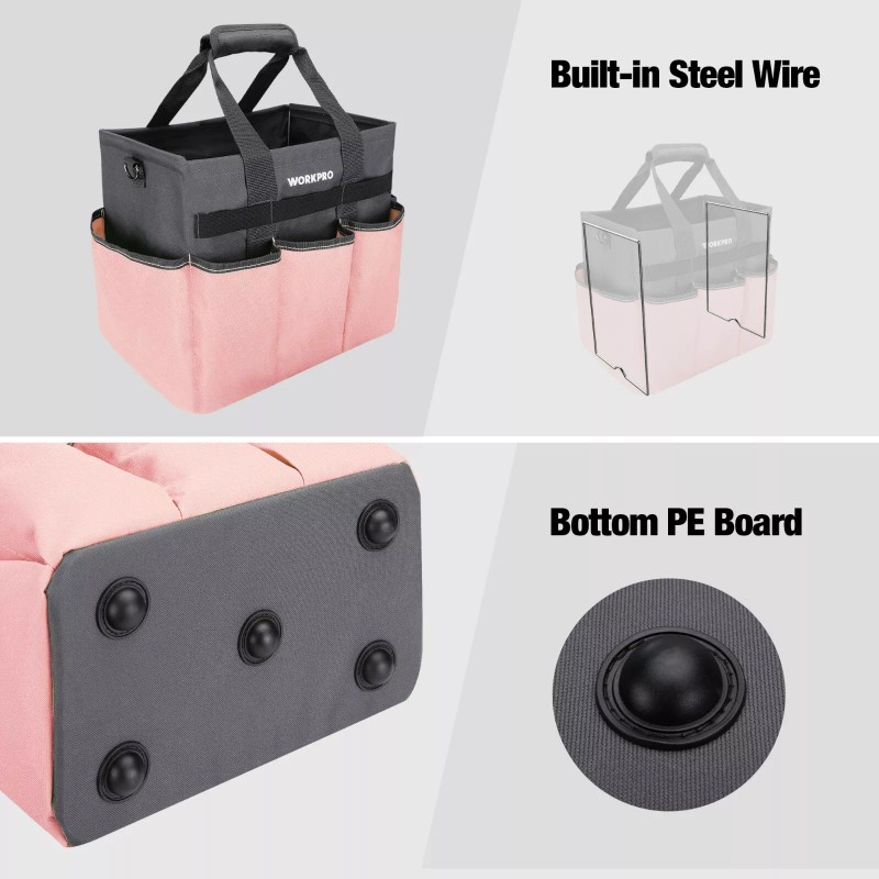 WORKPRO Garden Tool Bag, Heavy Duty Gardening Tote Bag Organizer