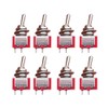 mxuteuk 8pcs SPST Mini Toggle Switch Miniature ON/OFF Switch 2Pins