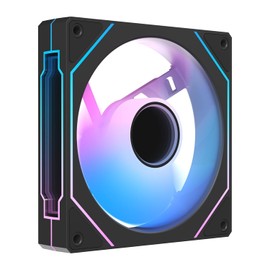 Gamma F12 ARGB Computer Case Fan,120mm PWM PC Cooling Fan,Standard & Reverse 9 Blades Selectable,Hydraulic Bearing,Customizable Lighting Effect(3-Pin),Low-Noise,Up to 1600RPM(1PACK-Standard-BK)