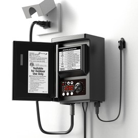 Low Voltage Transformer 120 Watt for Outdoor Landscape Lighting with Photocell Sensor Timer and Weather Shield for Spotlight Floodlight Garden Pathway Light 120V AC to 12V AC