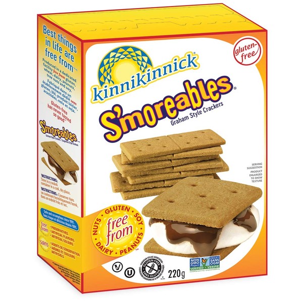 Kinnikinnick S'moreables Graham Style Crackers, 8 Ounce