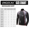 UNGOCAX Youth Hockey Shirt with Neck Guard,Long Sleeves Compression Shirt