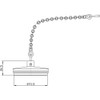 Nuie E315 ǀ Modern Bathroom Bath Plug and Chain, 17mm