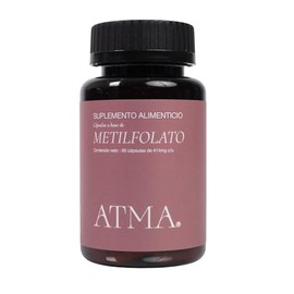 ATMA Suplemento Alimenticio Metilfolato 414 mg | 60 Cápsulas Vegetales con Tapa a Prueba de Niños | Fuente Activa de Folato | Sin Gluten, Sin Azúcar, 