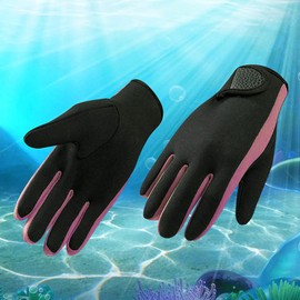 Women Wetsuit Gloves Neoprene Gloves 3mm Thermal Scuba Gloves Anti-slip Diving Snorkel Gloves Elastic Water Sports Gloves for Lady Scuba Diving Swimming Snorkeling Kayaking Surfing