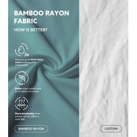 DAVID ARCHY Men's Undershirt Bamboo Rayon Moisture-Wicking T-Shirts Stretch Crewneck Tees for Men, 3-Pack (M, High Tide Blue/Aquifer Green/Tomato Cream)