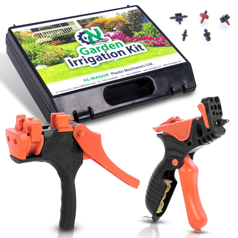 AL-MAGOR Garden Irrigation Kit: Complete Set for Installing, Inserting Sprinklers,