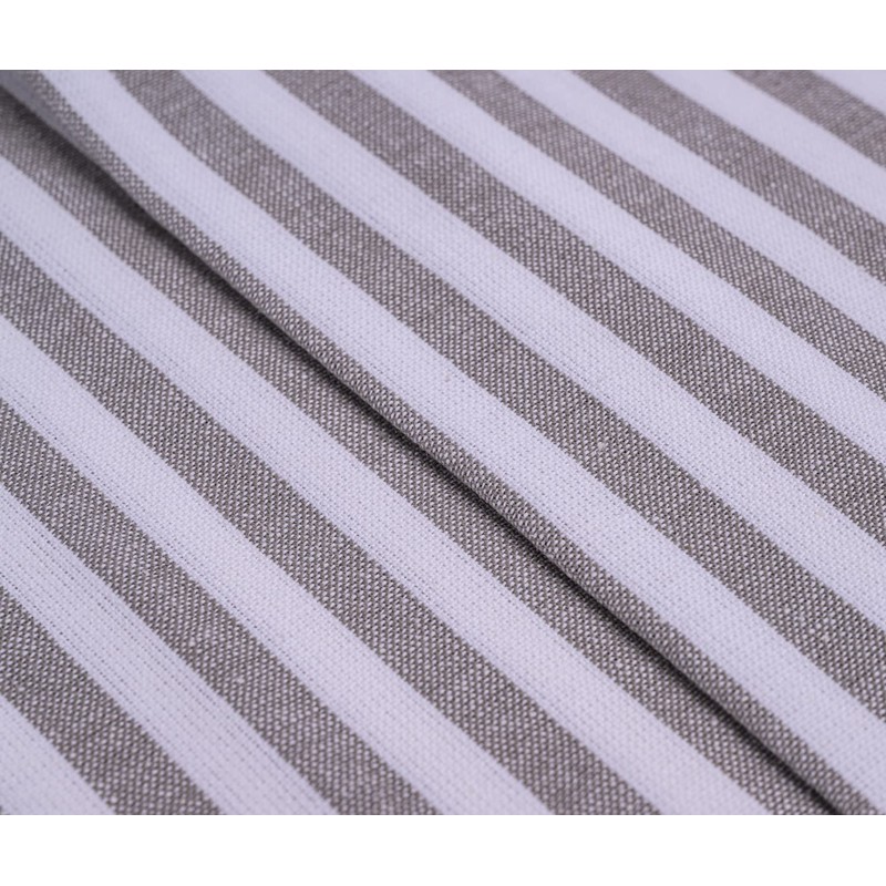 mon bijou® - 6 pleasantly soft fabric napkins, grey-white stripes,
