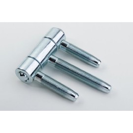 Anuba Screw-In Hinges Door Hinges for Frame Doors Metal White Galvanised 18 mm Pack of 2