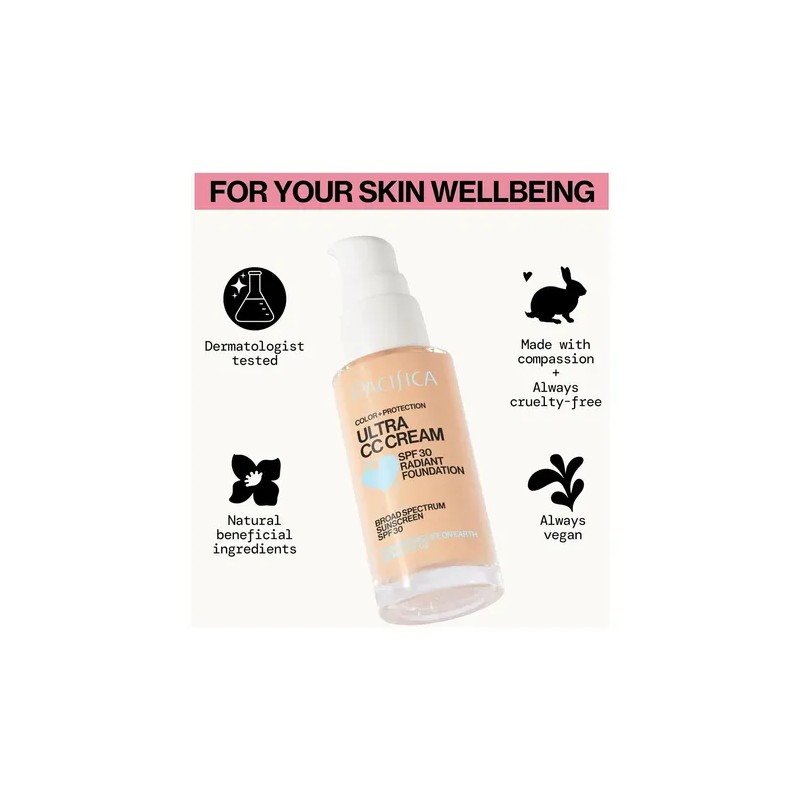 Pacifica Ultra Cc Cream Radiant Foundation Spf 17 - Crema