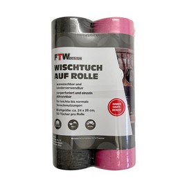 Universal Wiping Cloth on Roll in Black and Pink Set of 2