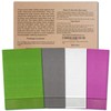 Extra Long (36 Inches) Exfoliating Bath Cloth/Towel (4 Pack) Gray,