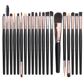 Rose Gold Makeup Brush Set, 20-Piece Premium Makeup Brush Set for Face and Eyes, Professional Brushes for Eyeliner, Eyeshadow, Eyebrows, Liquid Foundation Brush, Rose Gold