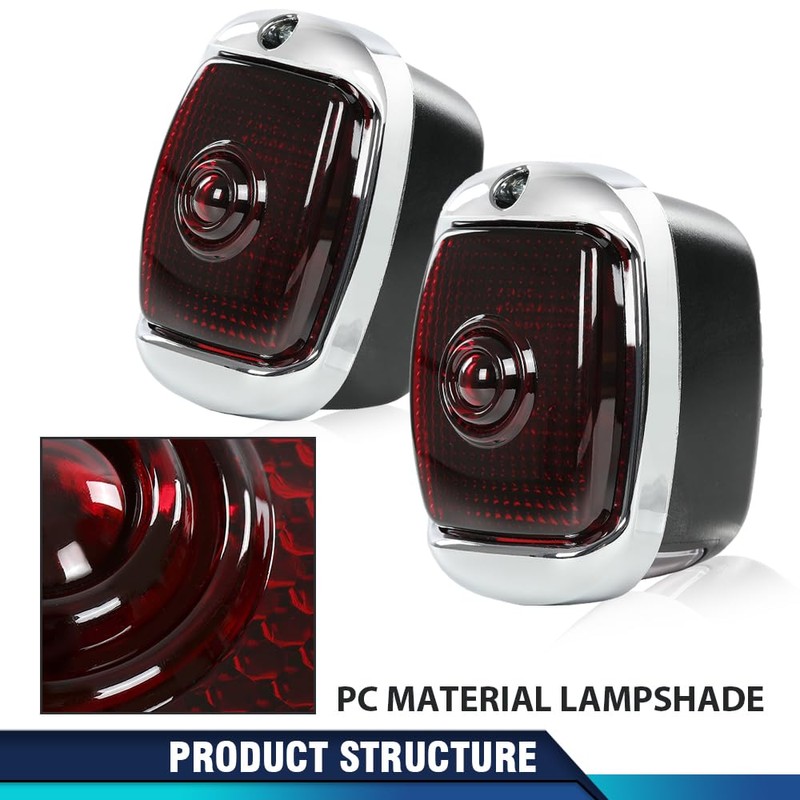 PIT66 Tail Lights Red Rear Light Lamp Assembly Right Left