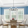 Cunfash 6-Light Black Chandelier for Dining Room, Farmhouse Industrial Chandelier