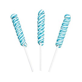 Unicorn Horn Party Candy, Gender reveal, Boys Baby Shower Nostalgic Candy, Suckers, 24 Pieces, Individually Wrapped, Light Blue