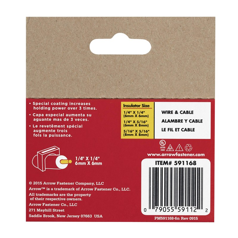 Arrow 591168 Genuine T59 Steel 1/4-Inch by 1/4 Crown Width