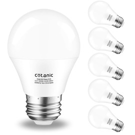 Cotanic Ceiling Fan Light Bulb 5000K Daylight A15 LED Bulb,E26 Medium Base Chandelier Light Bulb, 6W 60W Equivalent,600lm,Non-Dimmable,6 Pack