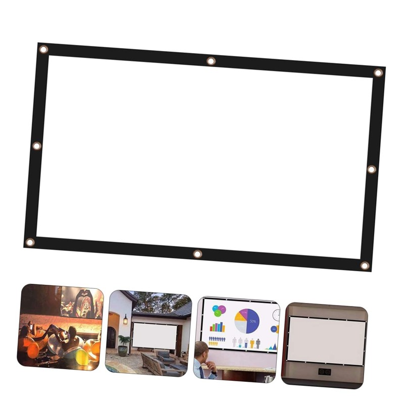 COHEALI Camping Projector Screen Portable Drop Down Screen Home Theater
