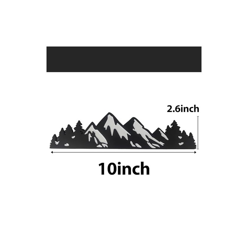 10 Inch Snow Mountain Graphic Logo Badge, Trunk Mountain Logo