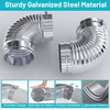 Chiligent 4 Inch 90 Degree Galvanized Dryer Vent Elbow, 2